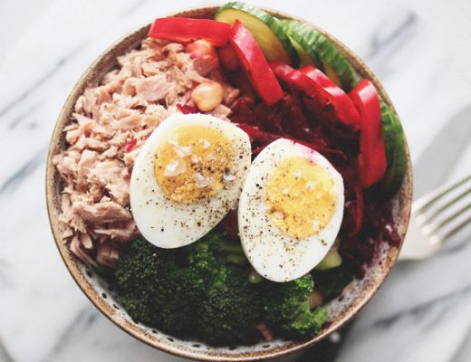 Proteinrik lunchsallad med tonfisk, ägg och rödbeta