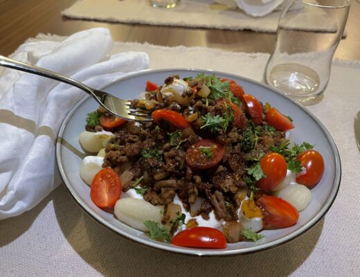 Gnocchi med turkisk inspiration, turkisk pasta