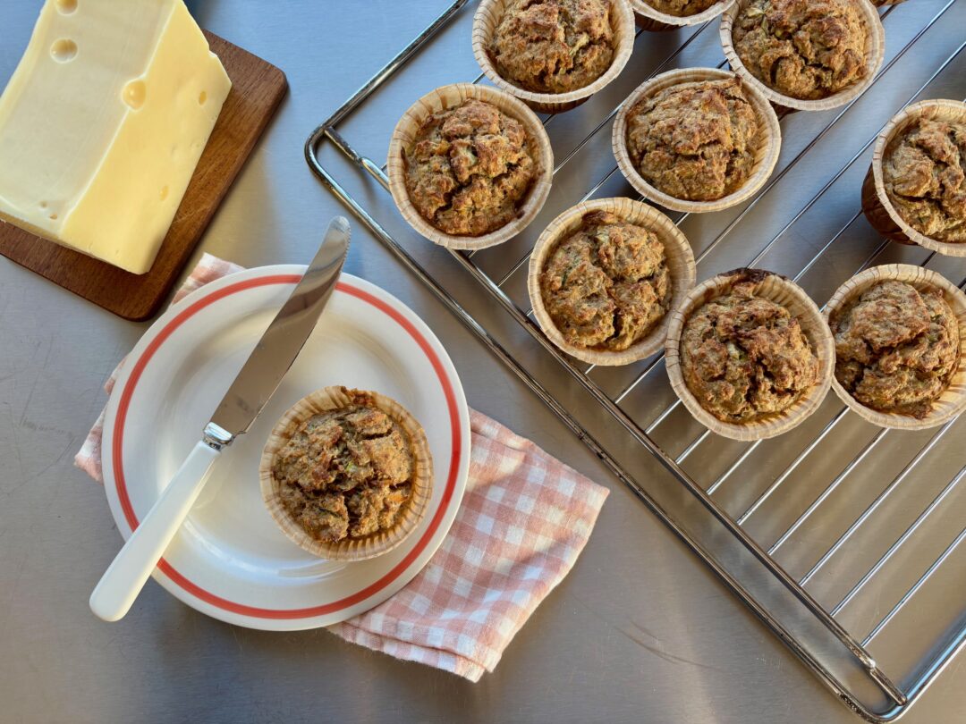 Proteinrik squash- och morotsmuffins med havre